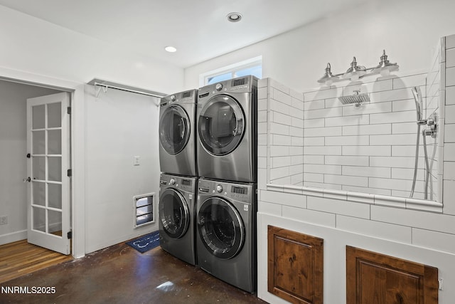 5 Connie Way, Reno, NV 89521 - laundry area with stacked washer and clothes dryer, washer and clothes dryer, and recessed lighting