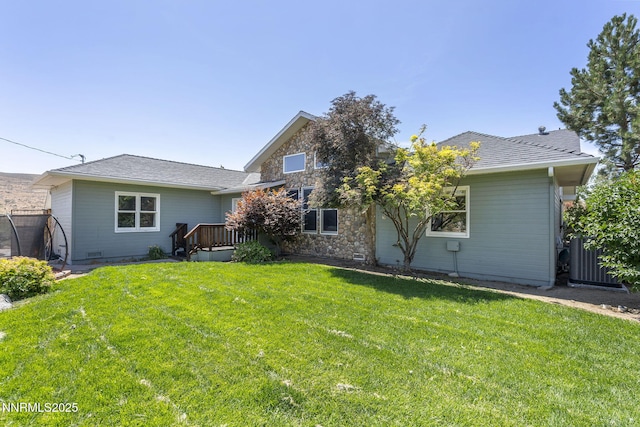 5 Connie Way, Reno, NV 89521 - rear view of house with a wooden deck