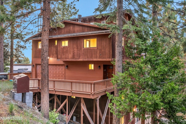 638 N Martin Dr, Zephyr Cove, NV 89448 - rear view of house featuring a deck