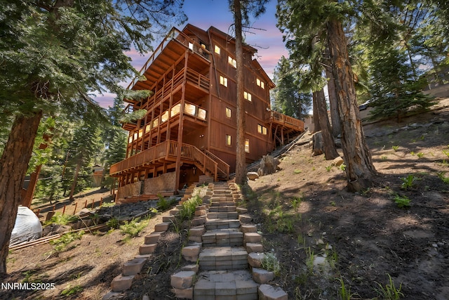 638 N Martin Dr, Zephyr Cove, NV 89448 - back of property featuring stairway and a deck