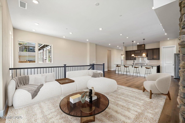 435 Gooseberry Dr, Reno, NV 89523 - living area with dark wood-style flooring and recessed lighting