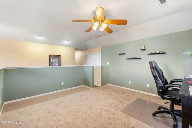 5455 Montego Ct, Reno, NV 89523 - office featuring carpet floors and a ceiling fan