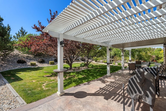 5455 Montego Ct, Reno, NV 89523 - view of patio with outdoor dining space and a pergola