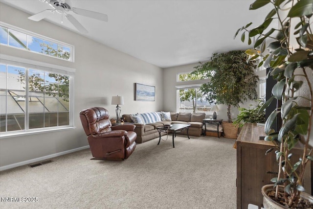 3215 Epic Ave, Reno, NV 89512 - living room featuring carpet flooring and a ceiling fan