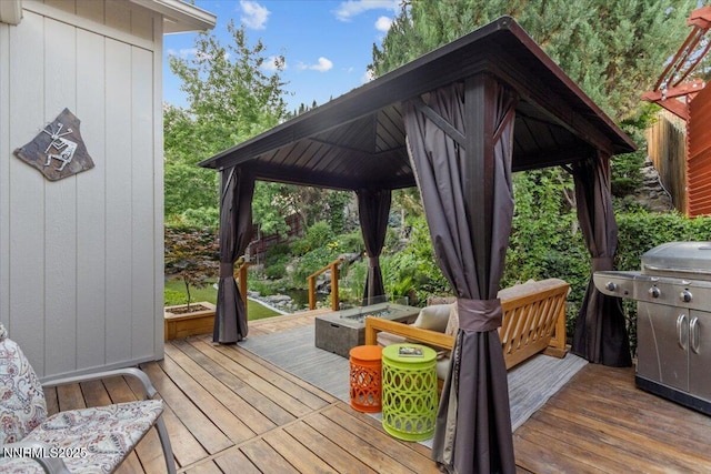 3215 Epic Ave, Reno, NV 89512 - wooden deck featuring a gazebo and grilling area