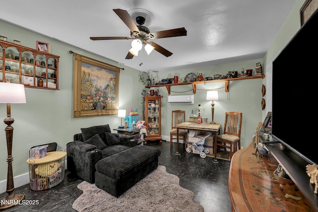 1236 Victorian Plaza Cir, Sparks, NV 89431 - living area featuring ceiling fan and a wall unit AC