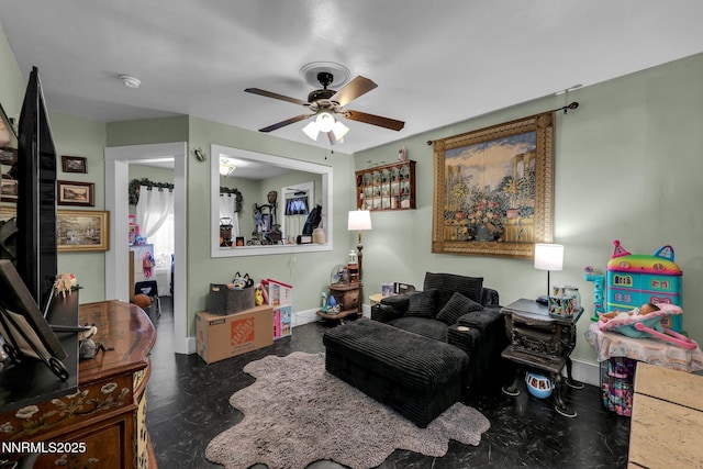 1236 Victorian Plaza Cir, Sparks, NV 89431 - living room featuring baseboards and ceiling fan