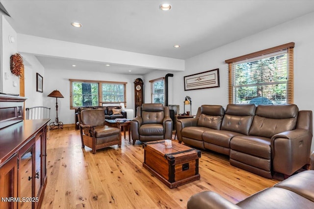 458 Center St, Zephyr Cove, NV 89448 - living room with light wood finished floors and recessed lighting