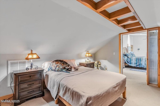458 Center St, Zephyr Cove, NV 89448 - bedroom with lofted ceiling and light colored carpet