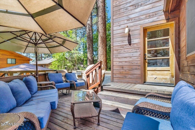 458 Center St, Zephyr Cove, NV 89448 - wooden deck with an outdoor hangout area