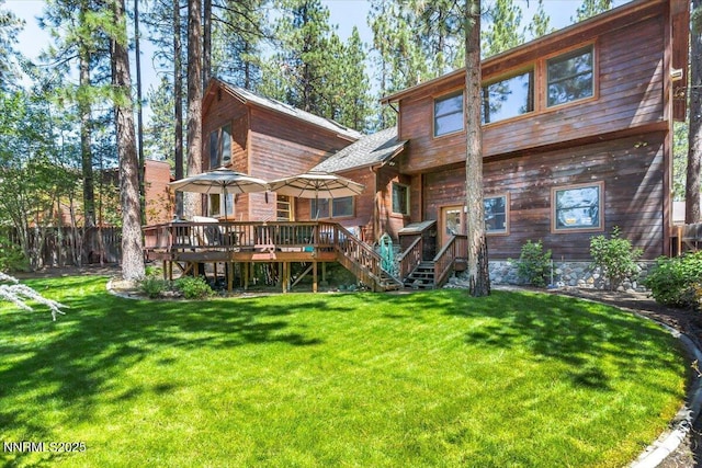 458 Center St, Zephyr Cove, NV 89448 - back of house with a deck and stairs