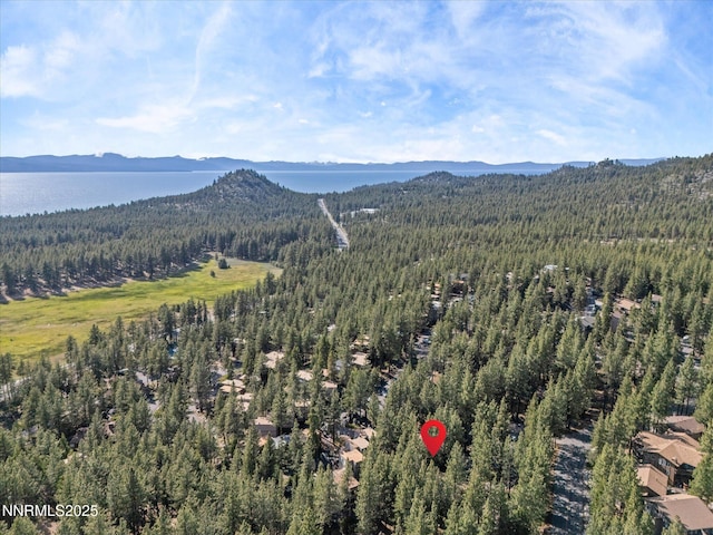 178 Tahoma Cir Unit B, Zephyr Cove, NV 89448 - drone / aerial view of a water and mountain view