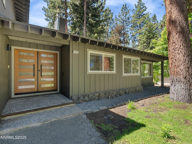 189 Ray Way, Zephyr Cove, NV 89448 - property entrance with a chimney