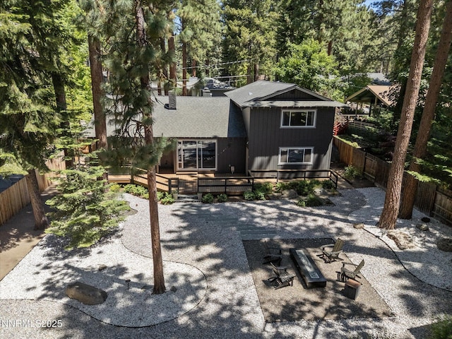 189 Ray Way, Zephyr Cove, NV 89448 - rear view of property featuring a deck and a fenced backyard