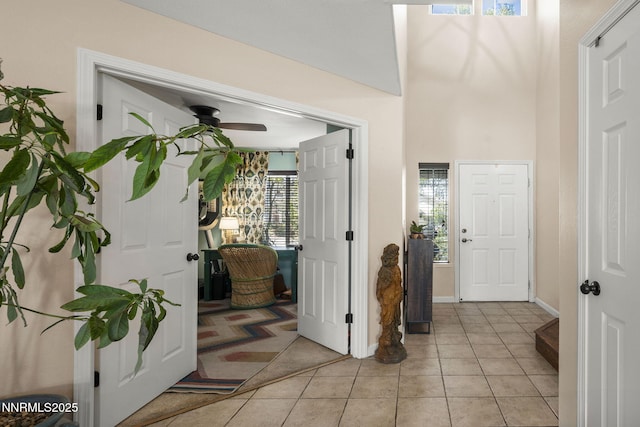 3744 Ranch Crest Dr, Reno, NV 89509 - entryway featuring light tile patterned flooring and ceiling fan