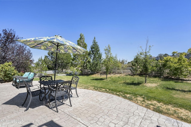 3744 Ranch Crest Dr, Reno, NV 89509 - fenced backyard featuring a patio area and outdoor dining space