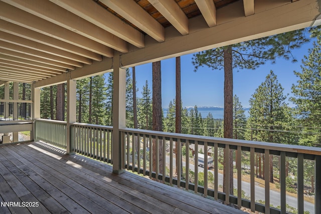 400 Fairview Blvd Unit 20, Incline Village, NV 89451 - wooden terrace featuring view of scattered trees
