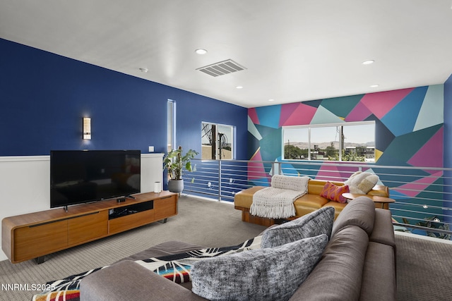 1402 Tonopah St, Reno, NV 89509 - carpeted living area featuring recessed lighting