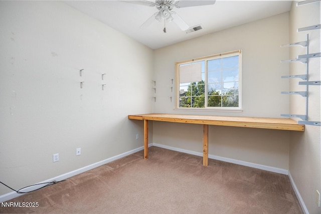 191 Desert Springs Ln, Fernley, NV 89408 - unfurnished office with carpet floors and ceiling fan