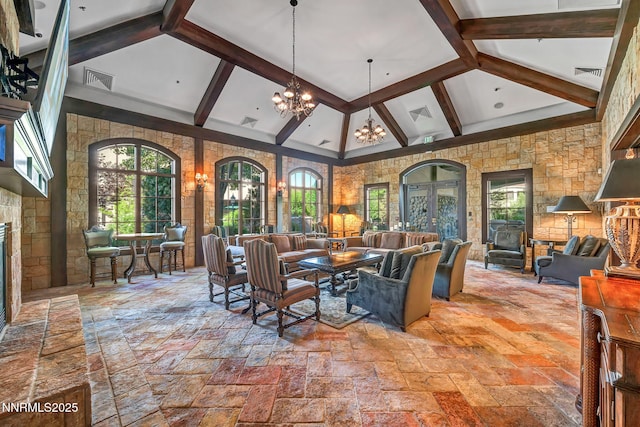 9900 Wilbur May Pkwy Unit 2001, Reno, NV 89521 - sunroom / solarium featuring a chandelier and french doors