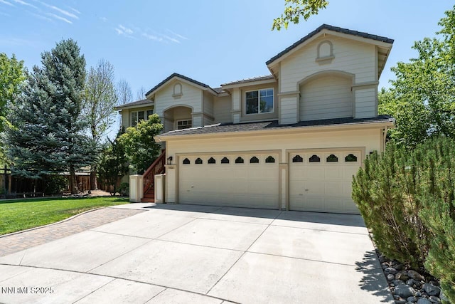 7436 Baysheen Ct, Sparks, NV 89436 - traditional-style home featuring concrete driveway, stairway, and an attached garage