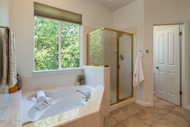 7436 Baysheen Ct, Sparks, NV 89436 - full bath with plenty of natural light, a shower stall, a bath, and tile patterned floors