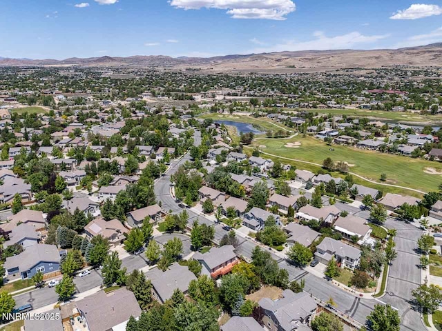 7436 Baysheen Ct, Sparks, NV 89436 - aerial view of residential area with a golf club and a water and mountain view