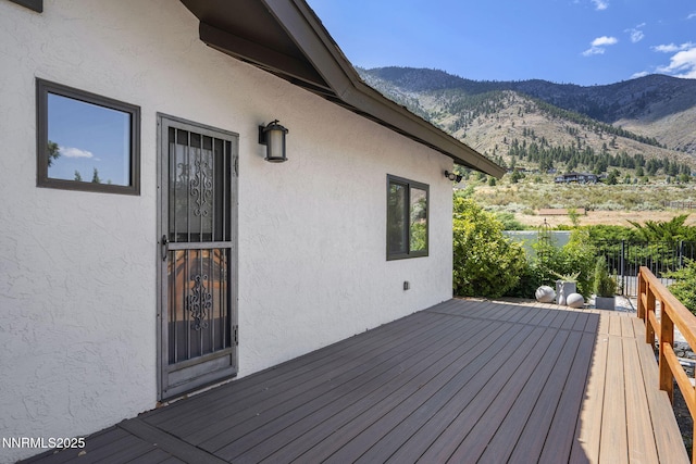2548 Jacks Valley Rd, Genoa, NV 89411 - wooden deck featuring a mountain view