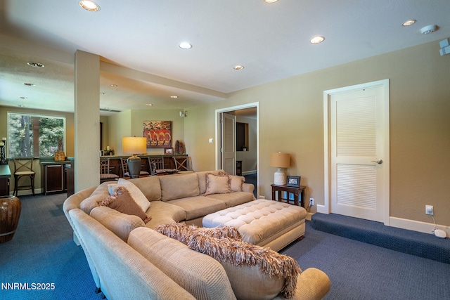 5 Kelly Cir, Glenbrook, NV 89413 - living area featuring dark carpet and recessed lighting