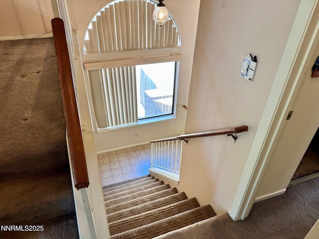 4066 Snowshoe Ln, Reno, NV 89502 - staircase featuring carpet floors