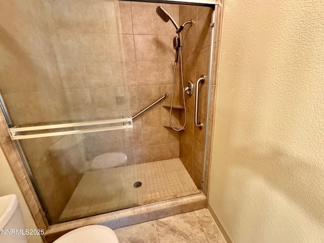 4066 Snowshoe Ln, Reno, NV 89502 - bathroom with tile patterned flooring and a shower stall