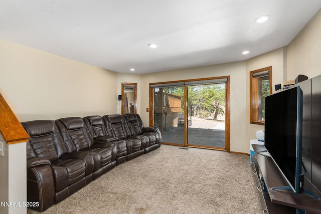 3597 Skyline View Dr, Reno, NV 89509 - carpeted living area featuring recessed lighting and baseboards