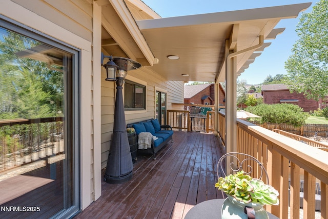 3597 Skyline View Dr, Reno, NV 89509 - wooden terrace featuring outdoor lounge area
