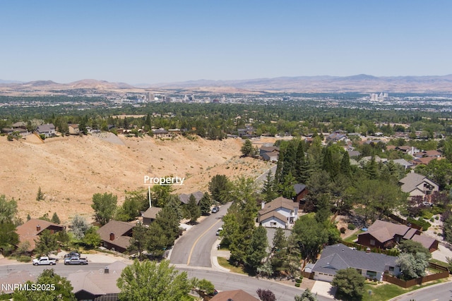 3597 Skyline View Dr, Reno, NV 89509 - aerial view of residential area featuring a mountainous background