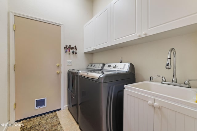 1719 Colavita Way, Reno, NV 89521 - laundry area with washer and clothes dryer, cabinet space, and light tile patterned flooring