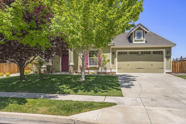3226 Banestone Rd, Sparks, NV 89436 - view of property hidden behind natural elements with driveway, a garage, and a tiled roof