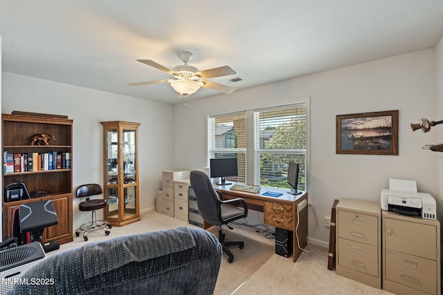 3555 Vista Blvd, Sparks, NV 89436 - office featuring light carpet and ceiling fan