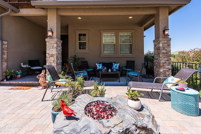 2092 Canterbury Ln, Carson City, NV 89703 - view of patio with an outdoor living space
