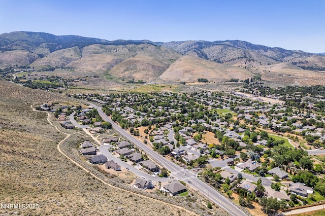 2092 Canterbury Ln, Carson City, NV 89703 - aerial overview of property's location featuring a mountainous background