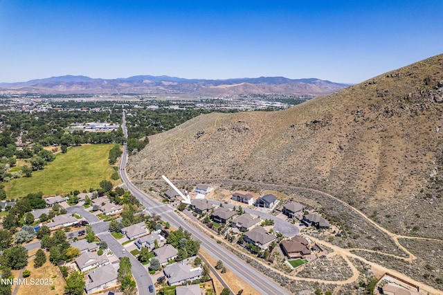 2092 Canterbury Ln, Carson City, NV 89703 - aerial view of property and surrounding area featuring a mountain backdrop