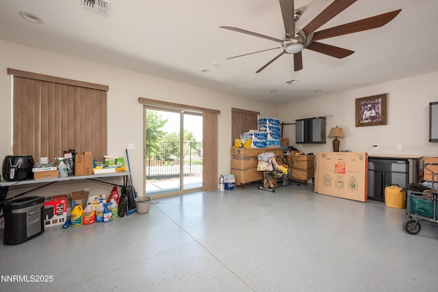 2092 Canterbury Ln, Carson City, NV 89703 - garage featuring ceiling fan