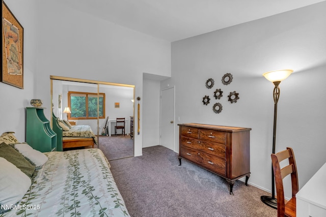 6437 Meadow Valley Ln, Reno, NV 89519 - bedroom with carpet floors and high vaulted ceiling