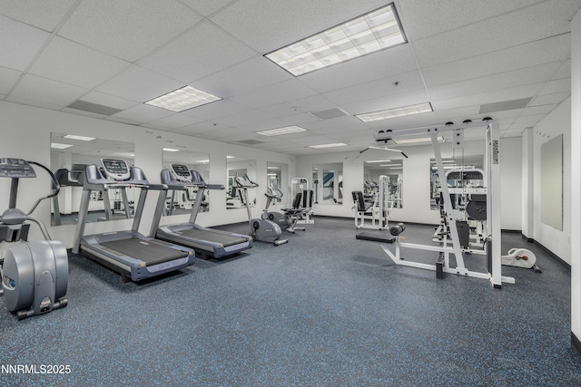 200 W 2nd St Apt 1501, Reno, NV 89501 - exercise room featuring a drop ceiling