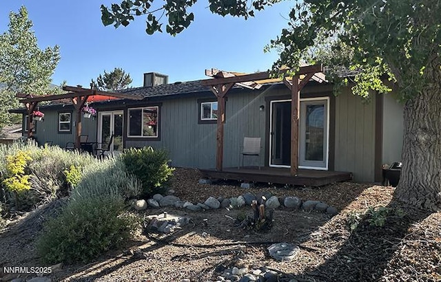 80 Bobcat Dr, Reno, NV 89523 - rear view of house with a pergola and a chimney