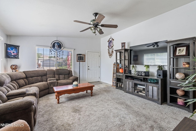 5886 Wishbone Ct, Sun Valley, NV 89433 - living area featuring ceiling fan and carpet flooring