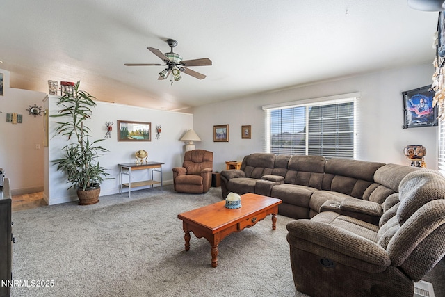 5886 Wishbone Ct, Sun Valley, NV 89433 - living room featuring a ceiling fan and carpet floors