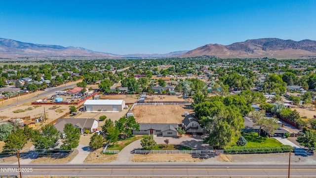 1314 Johnson Ln, Minden, NV 89423 - aerial perspective of suburban area with a mountain backdrop