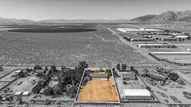 1314 Johnson Ln, Minden, NV 89423 - aerial view of property and surrounding area with a mountainous background and property boundaries highlighted