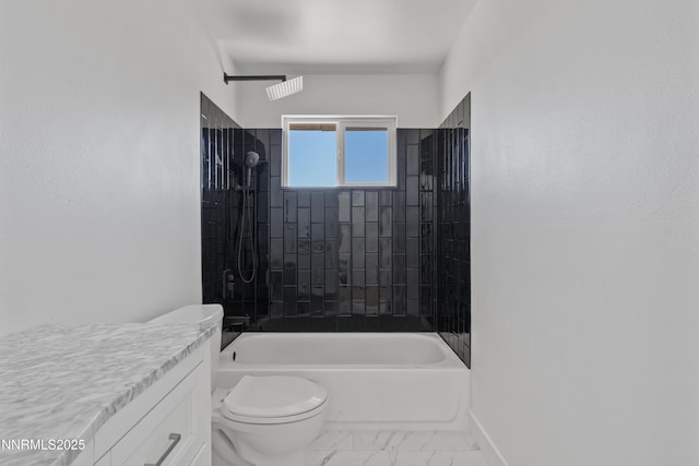 1314 Johnson Ln, Minden, NV 89423 - bathroom featuring marble finish flooring, washtub / shower combination, and vanity