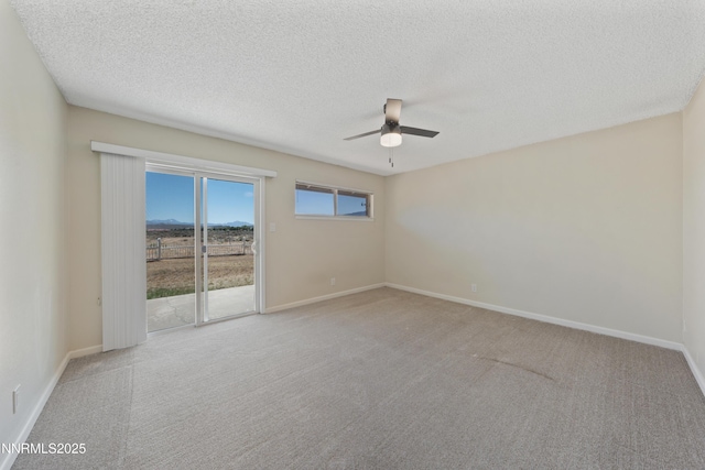 1513 S Riverview Dr, Gardnerville, NV 89460 - empty room with ceiling fan, carpet floors, and a textured ceiling